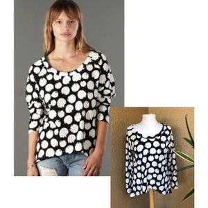 Merritt Charles Black and White Polka Dot Sweater
